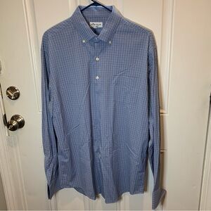 Peter Millar Summer Comfort Plaid Check Button Down Collared Long Sleeve Shirt